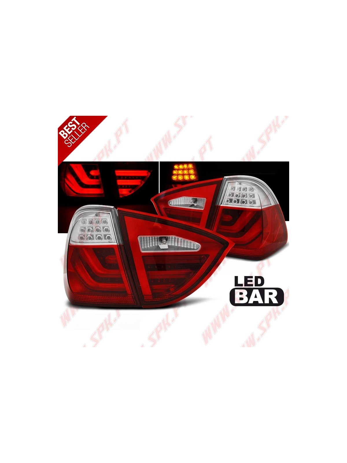 Farolins LED-BAR Red+Clear - BMW E91 Touring (2005-2008) Farolins LED-BAR Red+Clear - BMW E91 Touring (2005-2008)