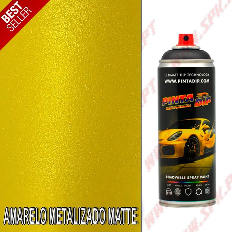 Spray 400ml Pinta Dip - Amarelo Metalizado Matte Spray 400ml Pinta Dip - Amarelo Metalizado Matte