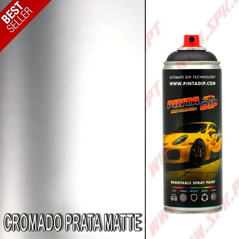 Spray 400ml Pinta Dip - Cromado Prata Matte Spray 400ml Pinta Dip - Cromado Prata Matte