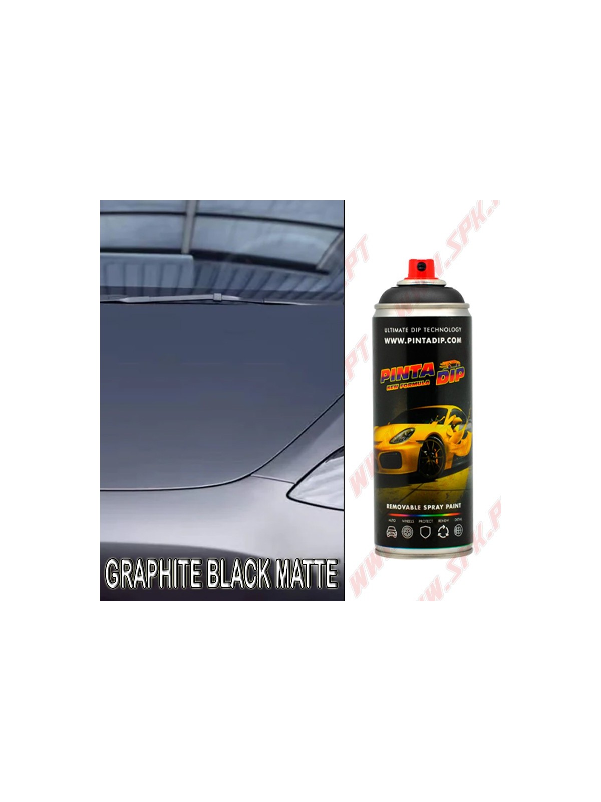 Spray 400ml Pinta Dip - Graphite Black Matte Spray 400ml Pinta Dip - Graphite Black Matte