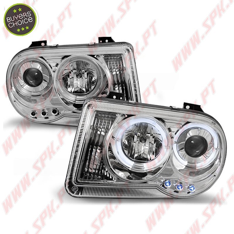 Faróis Angel Eyes / Chrome - Chrysler 300C (2005-2010) Faróis Angel Eyes / Chrome - Chrysler 300C (2005-2010)