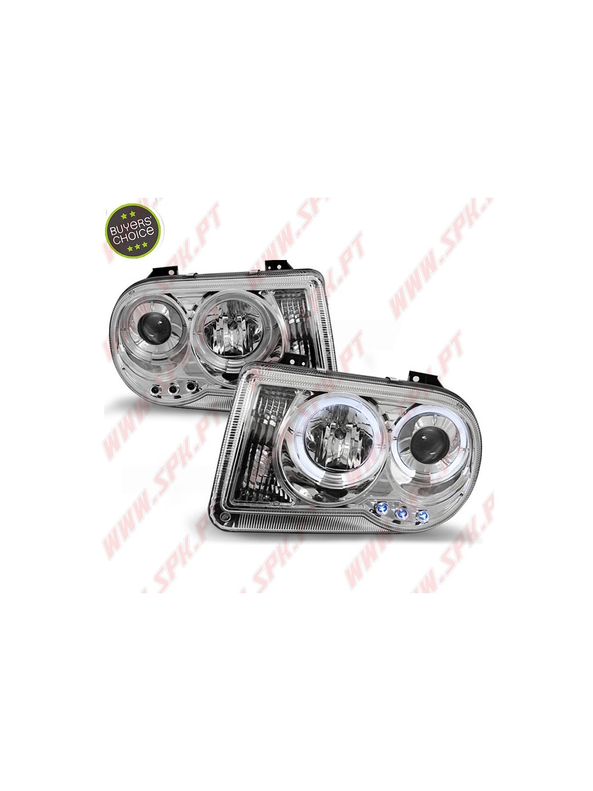Faróis Angel Eyes / Chrome - Chrysler 300C (2005-2010) Faróis Angel Eyes / Chrome - Chrysler 300C (2005-2010)