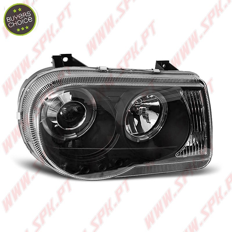Faróis Angel Eyes / Black - Chrysler 300C (2005-2010) Faróis Angel Eyes / Black - Chrysler 300C (2005-2010)