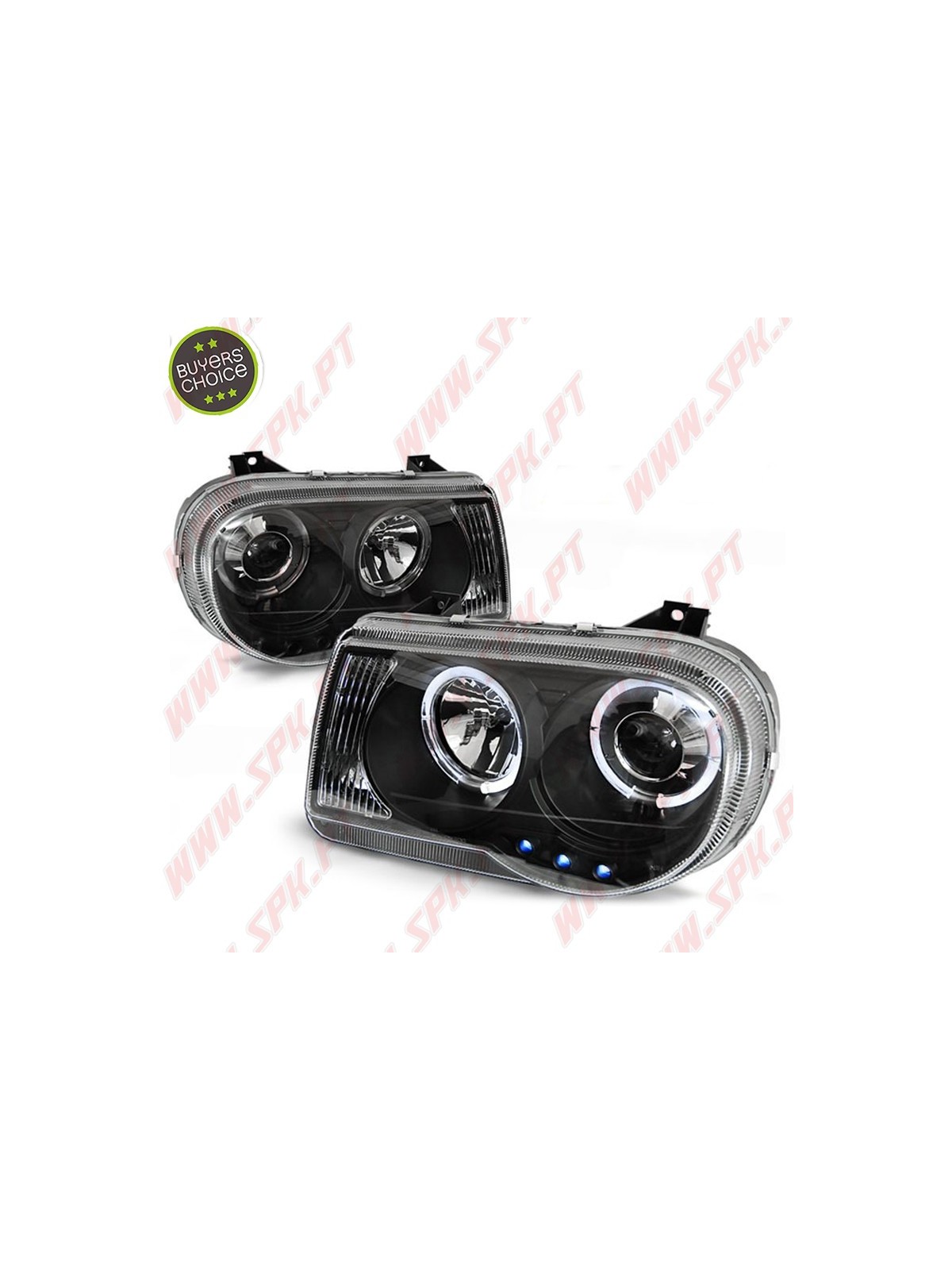 Faróis Angel Eyes / Black - Chrysler 300C (2005-2010) Faróis Angel Eyes / Black - Chrysler 300C (2005-2010)