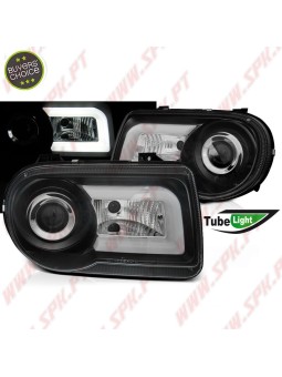 Faróis Tube-Light / Black - Chrysler 300C (2005-2010)