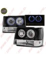 Faróis Angel Eyes / Black - Jeep Grand Cherokee ZJ (1993-1998)