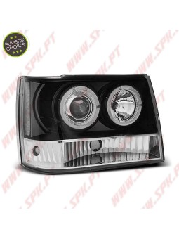 Faróis Angel Eyes / Black - Jeep Grand Cherokee ZJ (1993-1998)