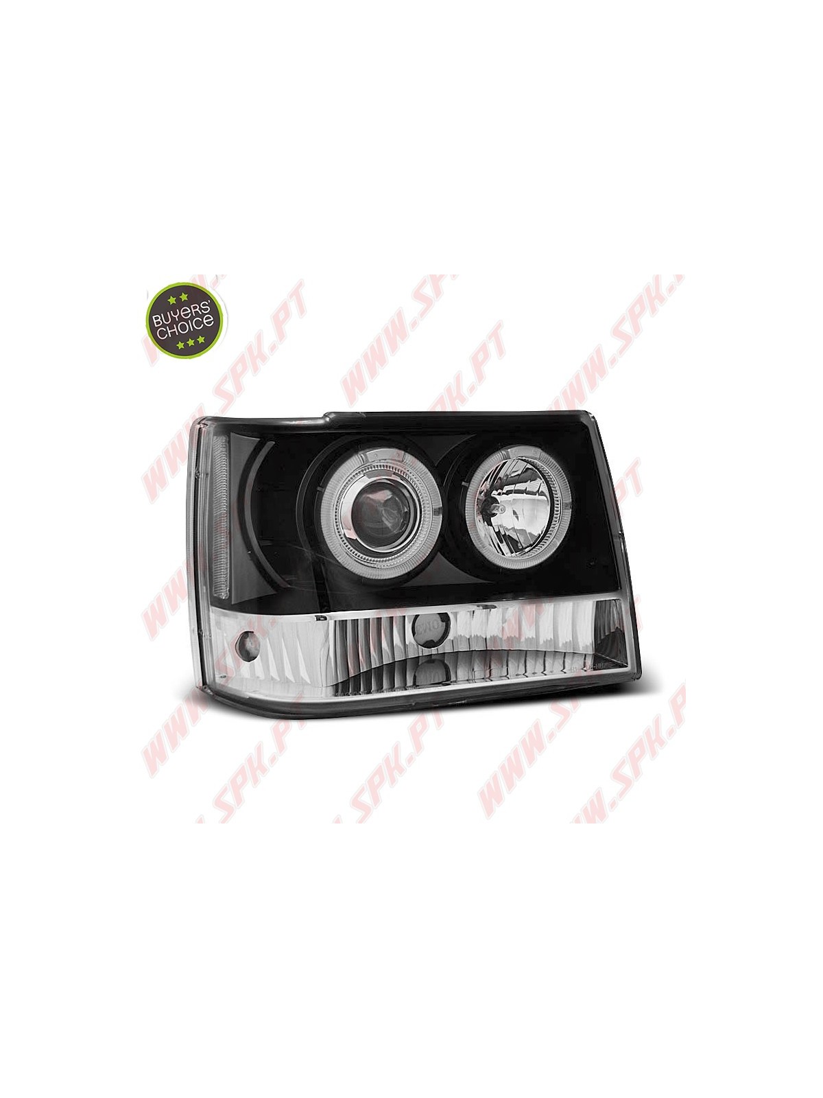 Faróis Angel Eyes / Black - Jeep Grand Cherokee ZJ (1993-1998)