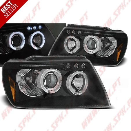 Faróis Angel Eyes / Black - Jeep Grand Cherokee WJ (1999-2005)