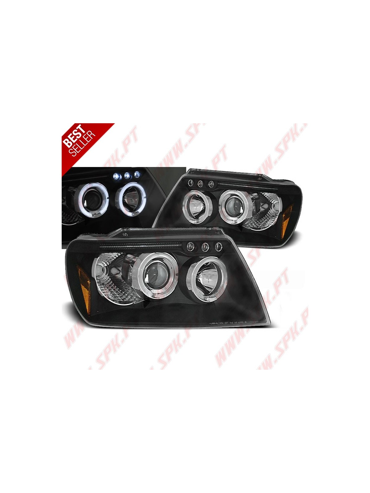 Faróis Angel Eyes / Black - Jeep Grand Cherokee WJ (1999-2005)