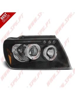 Faróis Angel Eyes / Black - Jeep Grand Cherokee WJ (1999-2005)