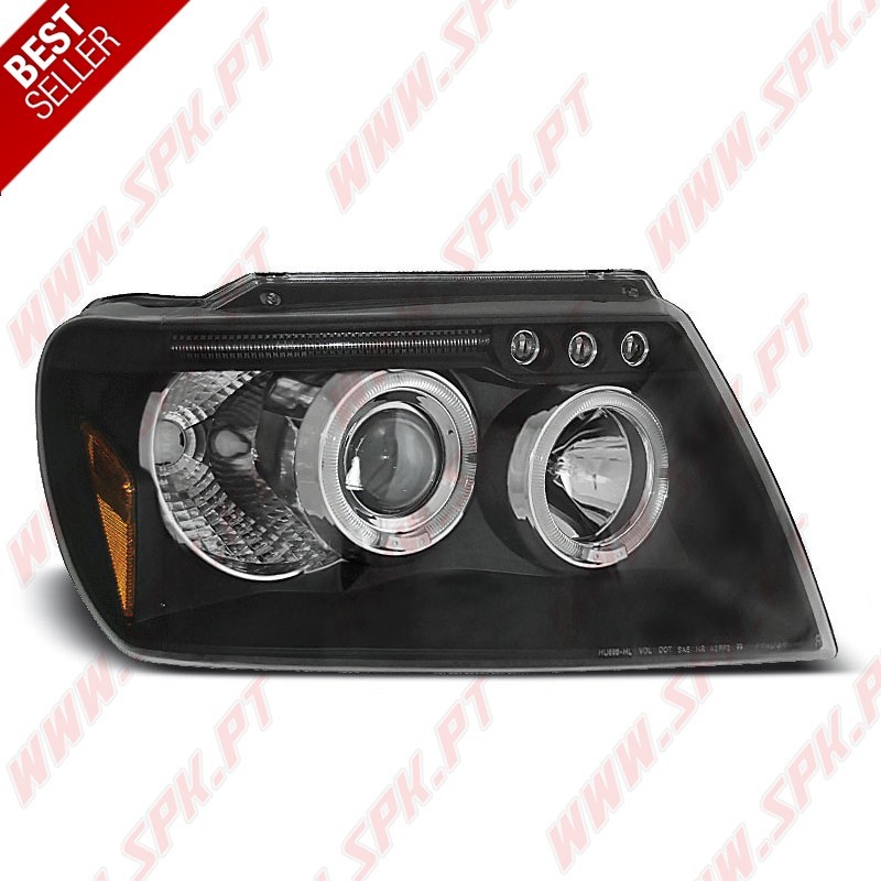 Faróis Angel Eyes / Black - Jeep Grand Cherokee WJ (1999-2005)
