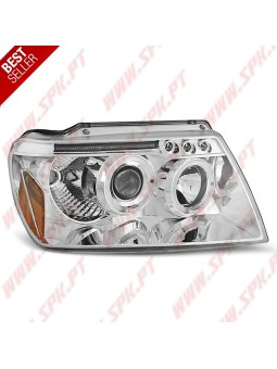 Faróis Angel Eyes / Chrome - Jeep Grand Cherokee WJ (1999-2005)