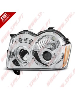 Faróis Angel Eyes / Chrome - Jeep Grand Cherokee WK (2005-2008)