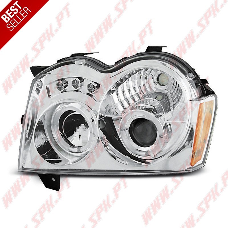 Faróis Angel Eyes / Chrome - Jeep Grand Cherokee WK (2005-2008)