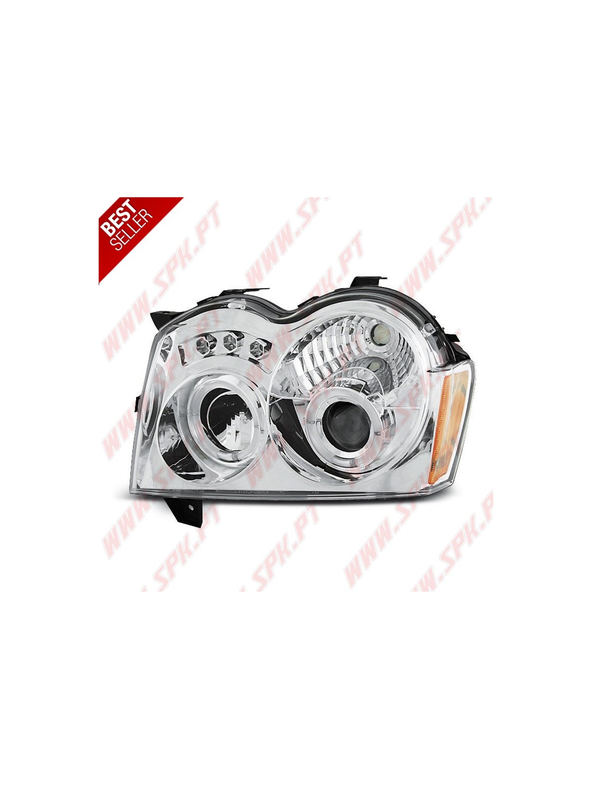 Faróis Angel Eyes / Chrome - Jeep Grand Cherokee WK (2005-2008)