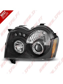 Faróis Angel Eyes / Black - Jeep Grand Cherokee WK (2005-2008)