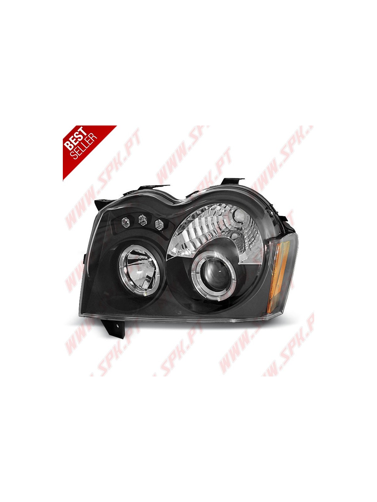 Faróis Angel Eyes / Black - Jeep Grand Cherokee WK (2005-2008)