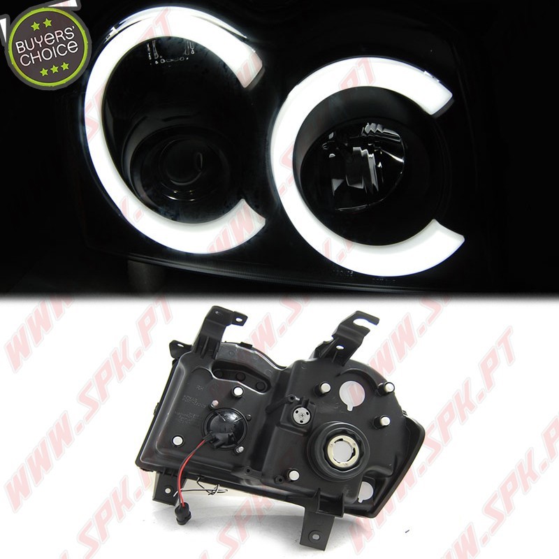 Faróis Tube Light / Chrome - Jeep Grand Cherokee WK (2005-2008)