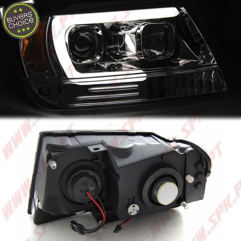 Faróis Tube Light / Chrome - Jeep Grand Cherokee WJ (1999-2005)