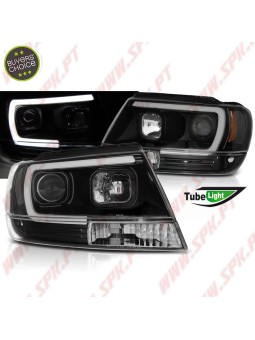 Faróis Tube Light / Black - Jeep Grand Cherokee WJ (1999-2005)
