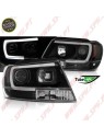 Faróis Tube Light / Black - Jeep Grand Cherokee WJ (1999-2005)