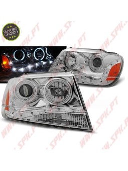 Faróis DayLight / Chrome - Jeep Grand Cherokee WJ (1999-2005)