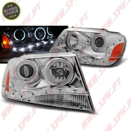 Faróis DayLight / Chrome - Jeep Grand Cherokee WJ (1999-2005)