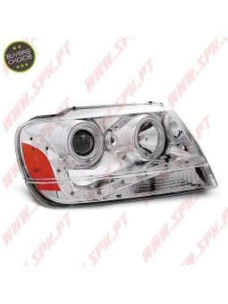 Faróis DayLight / Chrome - Jeep Grand Cherokee WJ (1999-2005)