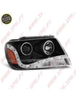 Faróis DayLight / Black - Jeep Grand Cherokee WJ (1999-2005)