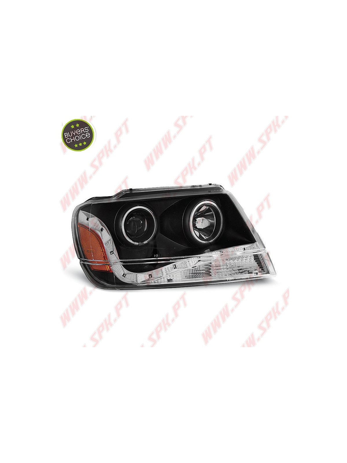 Faróis DayLight / Black - Jeep Grand Cherokee WJ (1999-2005)