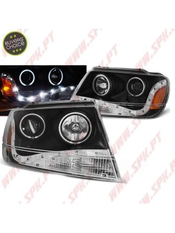 Faróis DayLight / Black - Jeep Grand Cherokee WJ (1999-2005)