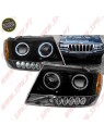 Faróis Angel Eyes / Black - Jeep Grand Cherokee WJ (1999-2005)