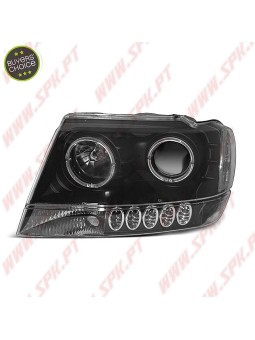 Faróis Angel Eyes / Black - Jeep Grand Cherokee WJ (1999-2005)