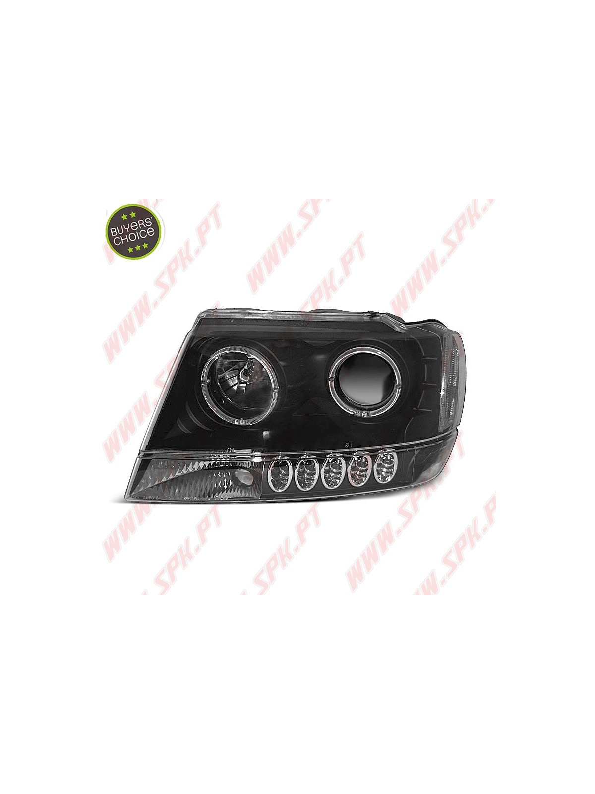 Faróis Angel Eyes / Black - Jeep Grand Cherokee WJ (1999-2005)