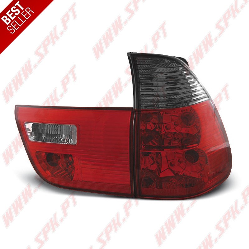 Farolins Cristal Red+Smoke - BMW X5 E53 (1999-2006) Farolins Cristal Red+Smoke - BMW X5 E53 (1999-2006)