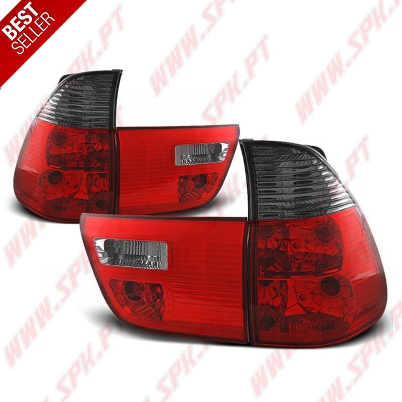 Farolins Cristal Red+Smoke - BMW X5 E53 (1999-2006) Farolins Cristal Red+Smoke - BMW X5 E53 (1999-2006)