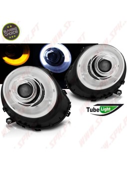 Faróis Tube Light / Chrome - Mini Cooper R56 / R57 (2006-2014)