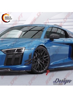 Extensão de Embaladeiras Laterais - Parte Frontal - Audi R8 4S Coupe (2015-2018)