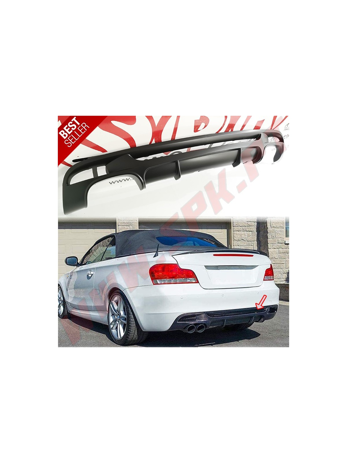Difusor Traseiro Look MP4 - BMW E82 / E88 (2008-2011)