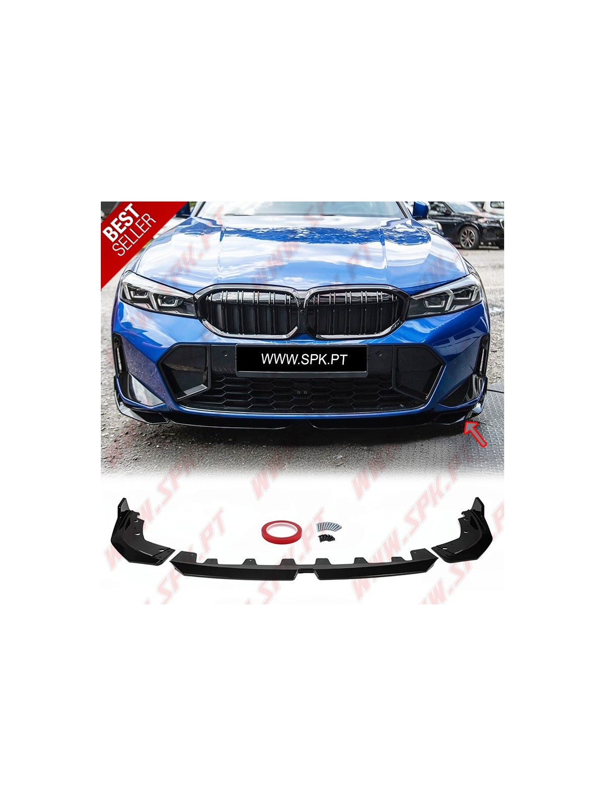 Lip Spoiler Frontal Look MP - BMW G20 / G21 LCI (2022-2025) Lip Spoiler Frontal Look MP - BMW G20 / G21 LCI (2022-2025)