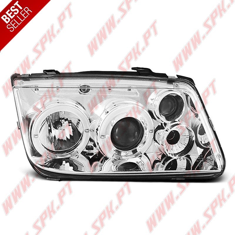Faróis Angel Eyes / Chrome - VW Bora (1998-2005)