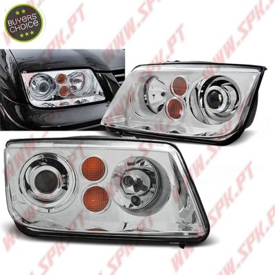 Faróis Look Cristal / Chrome - VW Bora (1998-2005)