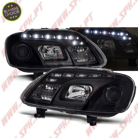 Faróis LED Daylight / Black - VW Caddy / Touran (2003-2006)