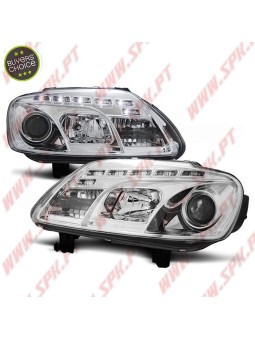 Faróis LED Daylight / Chrome - VW Caddy / Touran (2003-2006)