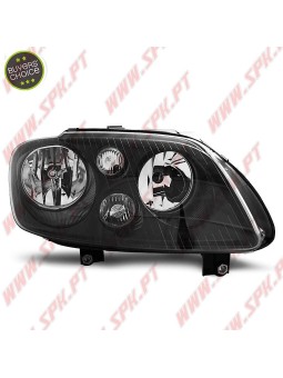 Faróis Look Cristal Black - VW Caddy / Touran (2003-2006)