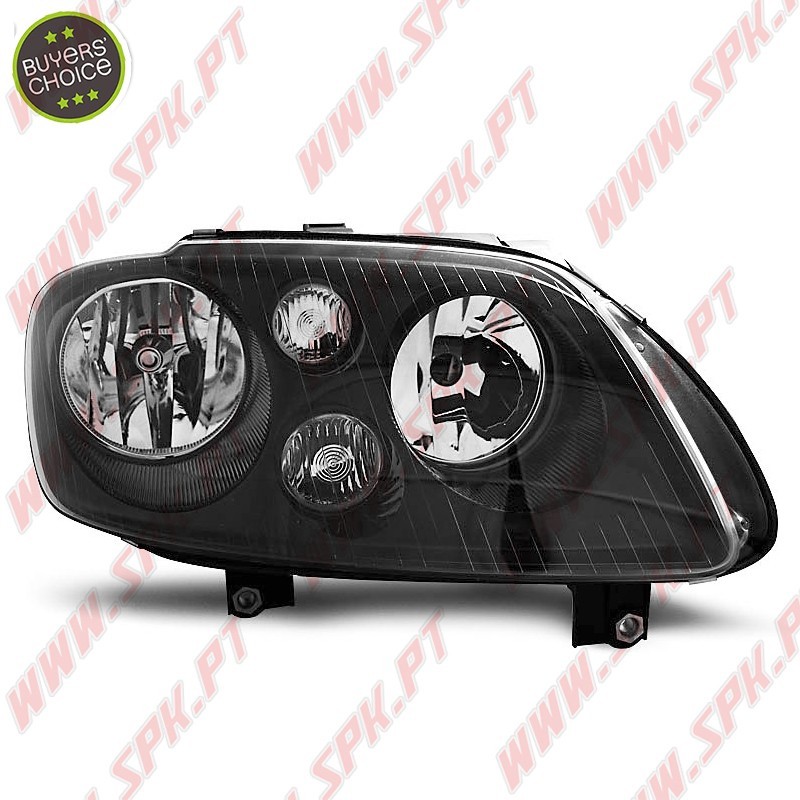 Faróis Look Cristal Black - VW Caddy / Touran (2003-2006) Faróis Look Cristal Black - VW Caddy / Touran (2003-2006)