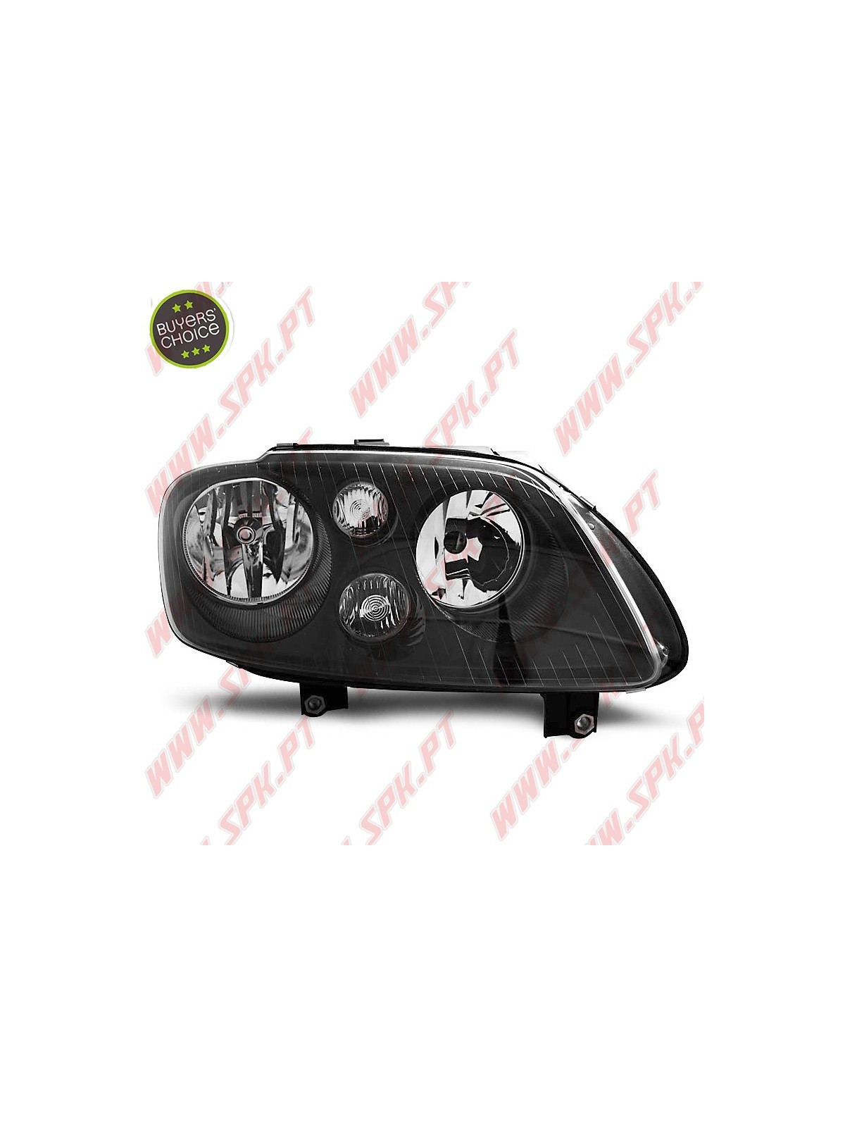 Faróis Look Cristal Black - VW Caddy / Touran (2003-2006) Faróis Look Cristal Black - VW Caddy / Touran (2003-2006)