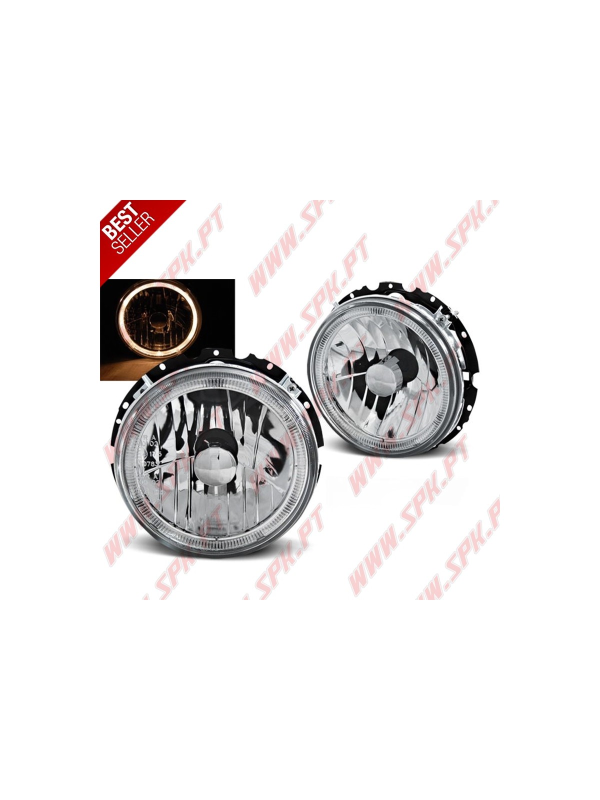 Faróis Angel Eyes / Chrome - VW Golf 1 (1974-1983)