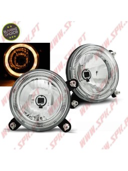 Faróis Interiores Angel Eyes / Chrome - VW Golf 1 (1974-1983)